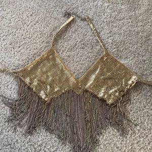 Gold chasingJewel Bra